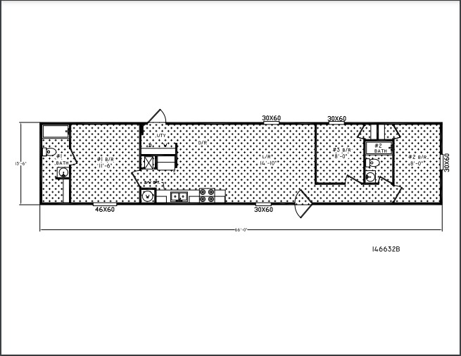 3 Bed/2 Bath 14×66 singlewide Units in Fort Myers Florida